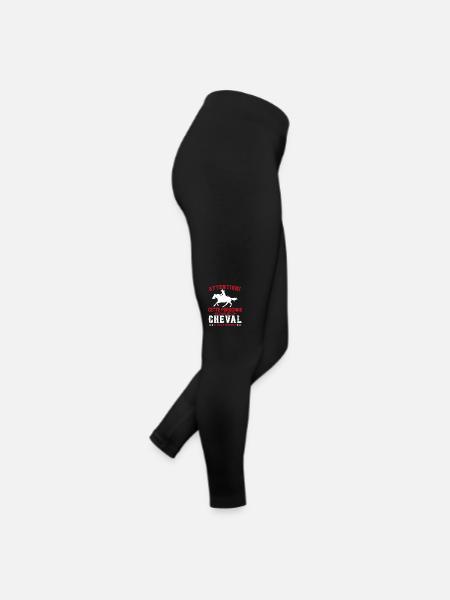 Cette Personne Risque Parler De Cheval Tout Moment - Legging en jersey Femme - noir - Droite