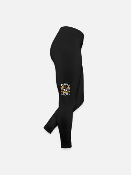 Rétro Cadeau D'anniversaire 58 Ans Janvier 1965 - Legging en jersey Femme - noir - Droite