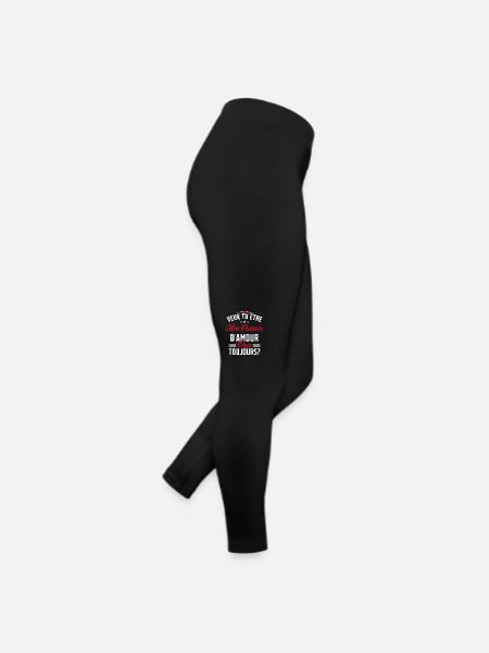 Veux Tu Être Mon Parrain D'amour pour toujours - Legging en jersey Femme - noir - Droite