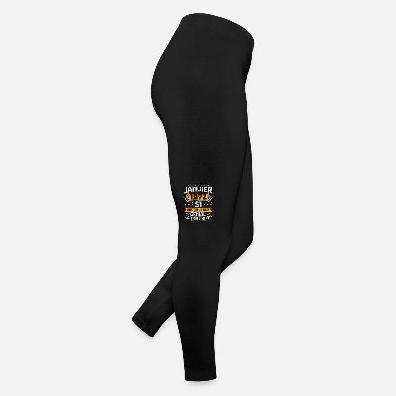 Rétro Cadeau D'anniversaire 51 Ans Janvier 1972 Legging en jersey Femme