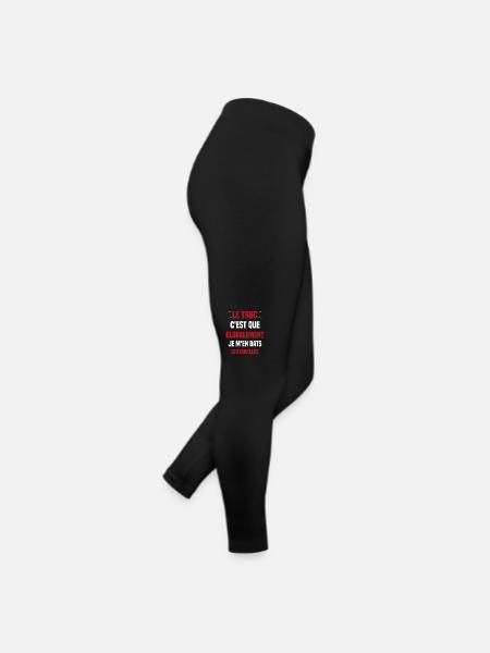 Le Truc C'est Que Je M'en Bats Les Couilles - Legging en jersey Femme - noir - Droite