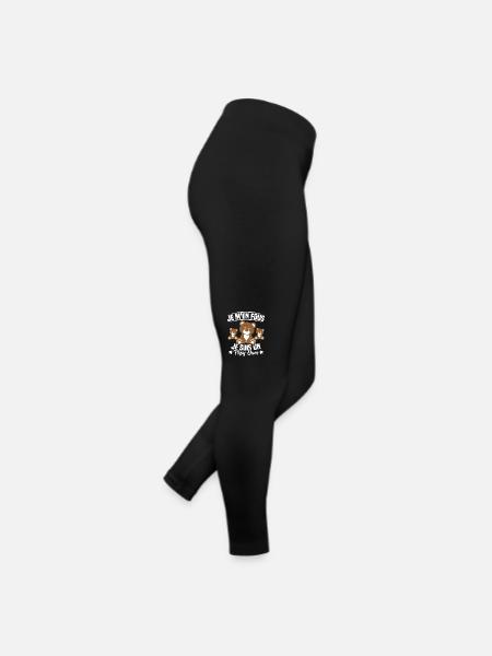 Je m en fous je suis un Papy ours Grand père - Legging en jersey Femme - noir - Droite