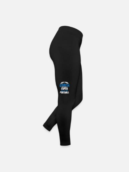 Je suis le coach d'une super équipe de football - Legging en jersey Femme - noir - Droite