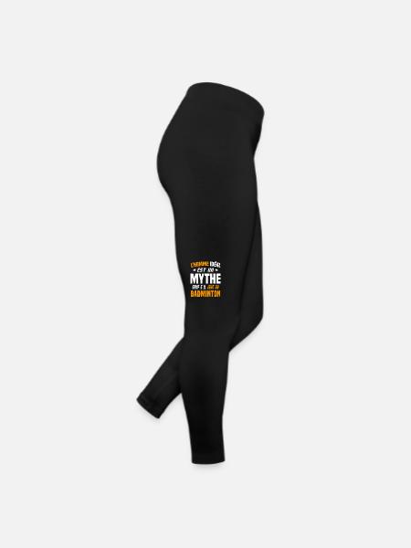 L'homme idéal est un mythe - Cadeau badminton - Legging en jersey Femme - noir - Droite