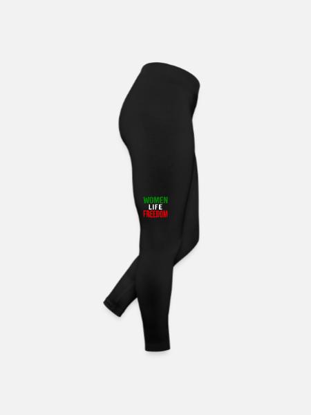 Women life freedom - Frauen Jersey Leggings - Schwarz - Rechts
