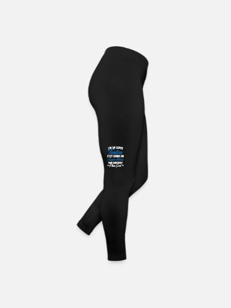 J'ai un super tonton mais carrément plus cool - Legging en jersey Femme - noir - Droite