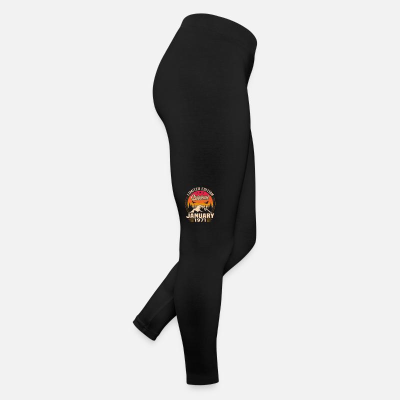Geburtstagsgeschenk geboren im Januar 1971 Frauen Jersey Leggings