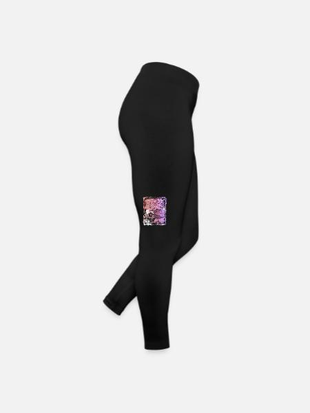 Japanese Floral Pattern Chrysanthemum Cherry - Women’s Jersey Leggings - black - Right
