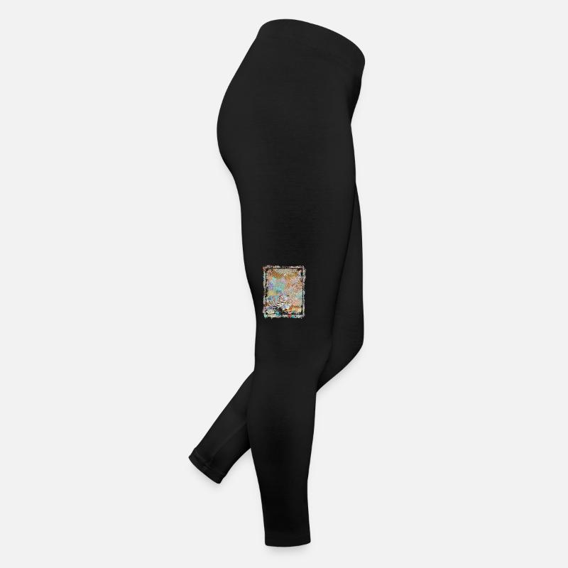 Japanisches Blumenmuster Chrysanthemenkirsche Frauen Jersey Leggings
