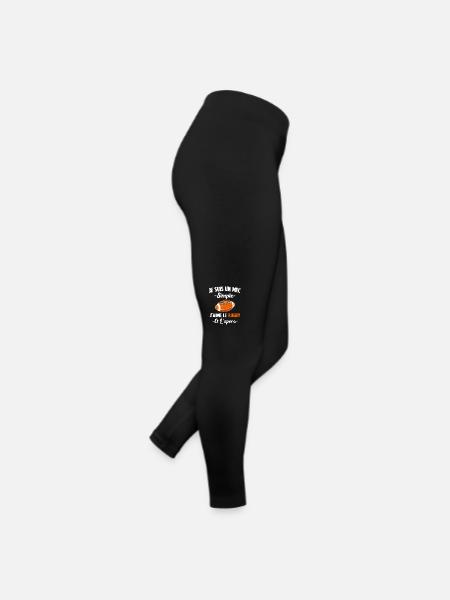 Je Suis Un Mec Simple J'aime Le Rugby Et L'Apéro - Legging en jersey Femme - noir - Droite