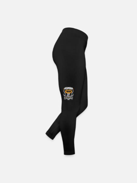 Cadeau D'anniversaire 27 Ans Février 1996 Vintage - Legging en jersey Femme - noir - Droite