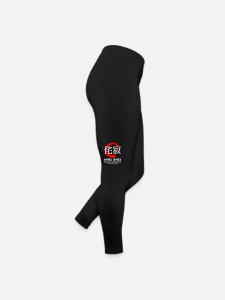 Wabi sabi signifiant caractères de mots kanji japonais - Legging en jersey Femme - noir - Droite