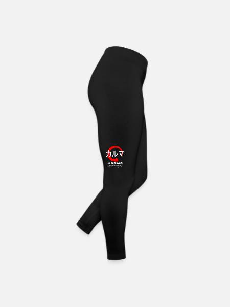 Karma Japon citation kanji japonais caractères - Legging en jersey Femme - noir - Droite