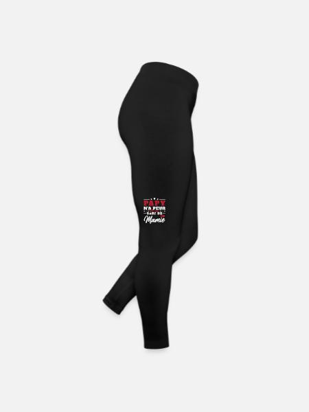 Homme Papi Papy Grand-père N'a Peur De Rien - Legging en jersey Femme - noir - Droite