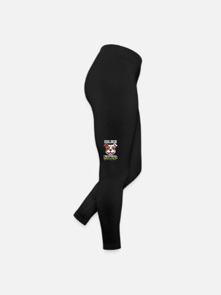 Bulldogge Professioneller menschlicher Trainer Bulldogge - Frauen Jersey Leggings - Schwarz - Rechts