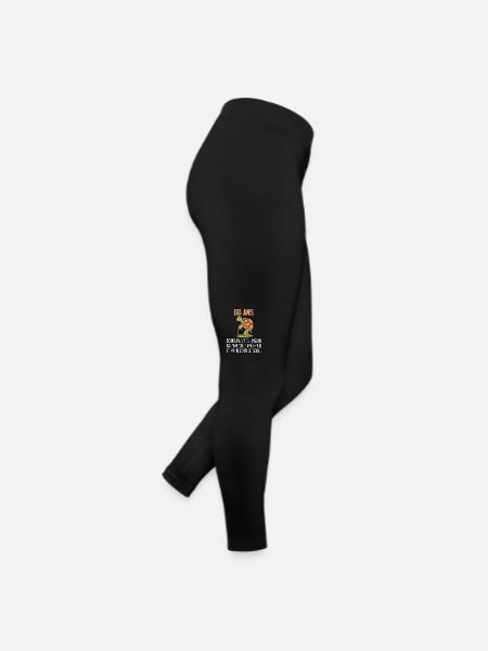 66 ans tortue anniversaire doucement vite ralenti - Legging en jersey Femme - noir - Droite