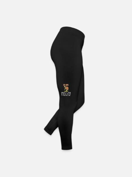 69 ans tortue anniversaire doucement vite ralenti - Legging en jersey Femme - noir - Droite