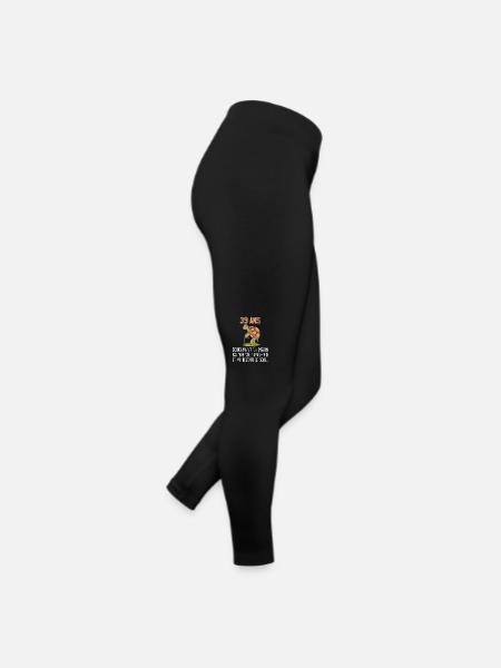39 ans tortue anniversaire doucement vite ralenti - Legging en jersey Femme - noir - Droite