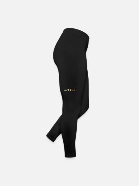 Run Retro Running Evolution Funny Runner Marathon - Legging en jersey Femme - noir - Droite