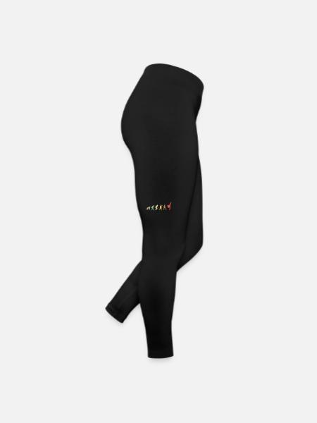 Vintage Taekwondo Retro Martial Arts Evolution - Women’s Jersey Leggings - black - Right