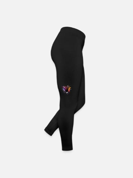 Eringenkühe, Eringer - Frauen Jersey Leggings - Schwarz - Rechts
