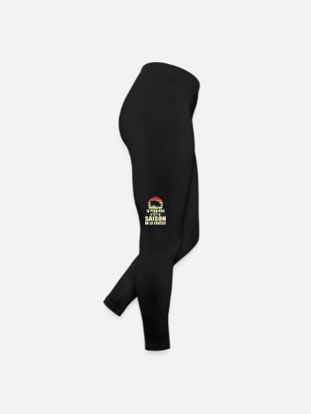 Je Peux Pas C'est La Saison De La Chasse - Legging en jersey Femme - noir - Droite