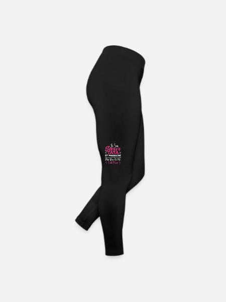 Schwester Tata und Patentante - Frauen Jersey Leggings - Schwarz - Rechts