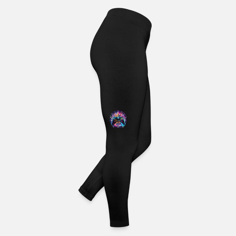 Manette Gamer Synthwave avec couronne Legging en jersey Femme