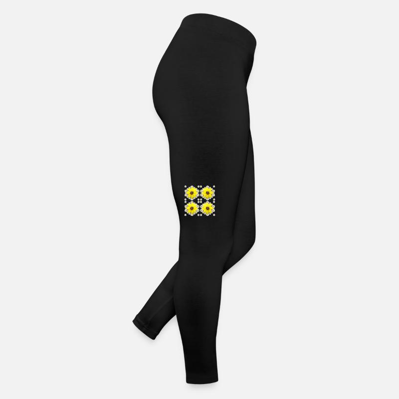 Daisies Yellow Blossom Daisy Floral Pattern Women’s Jersey Leggings