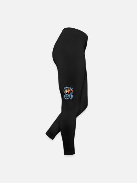 Women Fear Me Fish Want Me Funny Fishing - Legging en jersey Femme - noir - Droite