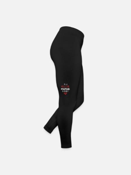 La Meilleure Maman - J'ai Meilleure Maman Du Monde - Legging en jersey Femme - noir - Droite