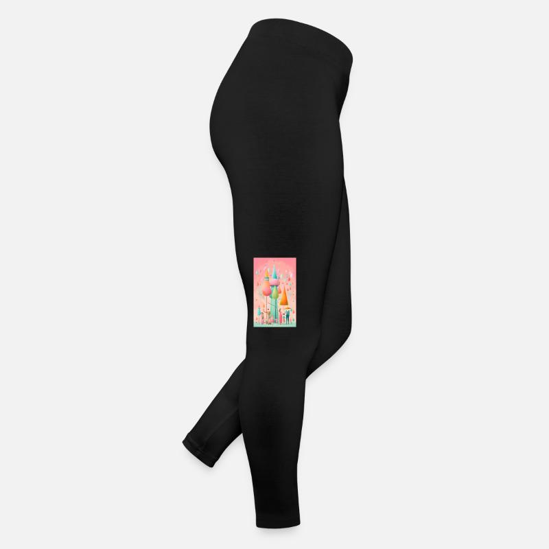 Famille de formes colorées Legging en jersey Femme