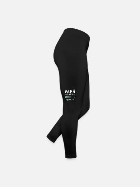Papa 2025 Loading Geschenk Zukunft Vater - Frauen Jersey Leggings - Schwarz - Rechts