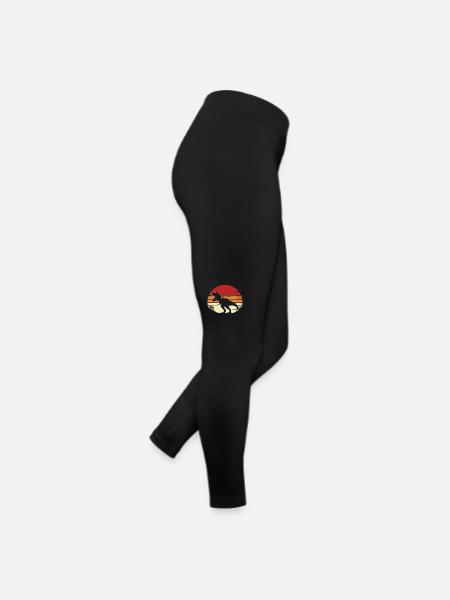 Dinosaur T-Rex Retro Vintage Dinosaur Lovers Gift - Legging en jersey Femme - noir - Droite
