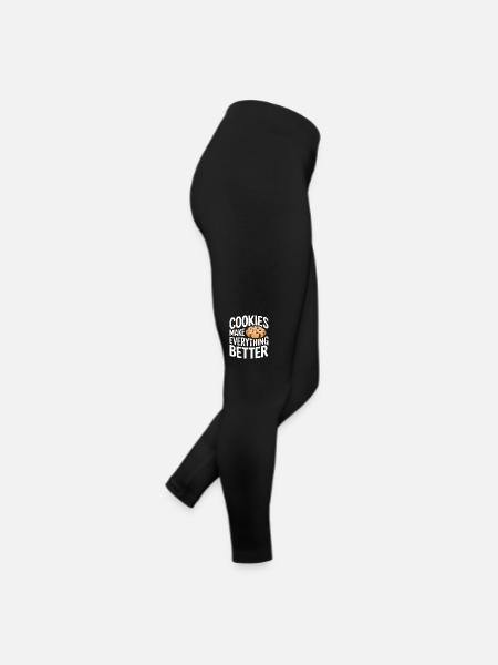 Cookies Cookie Biscuits Biscuits Chocolate - Women’s Jersey Leggings - black - Right