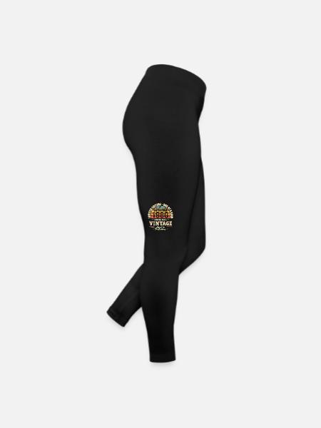 September 1980 Gift 1980 Vintage September 1980 - Women’s Jersey Leggings - black - Right