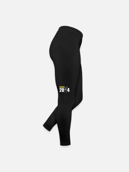 Papa 2024 - Frauen Jersey Leggings - Schwarz - Rechts