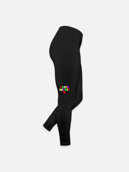 Gegen rechts - Frauen Jersey Leggings - Schwarz - Rechts