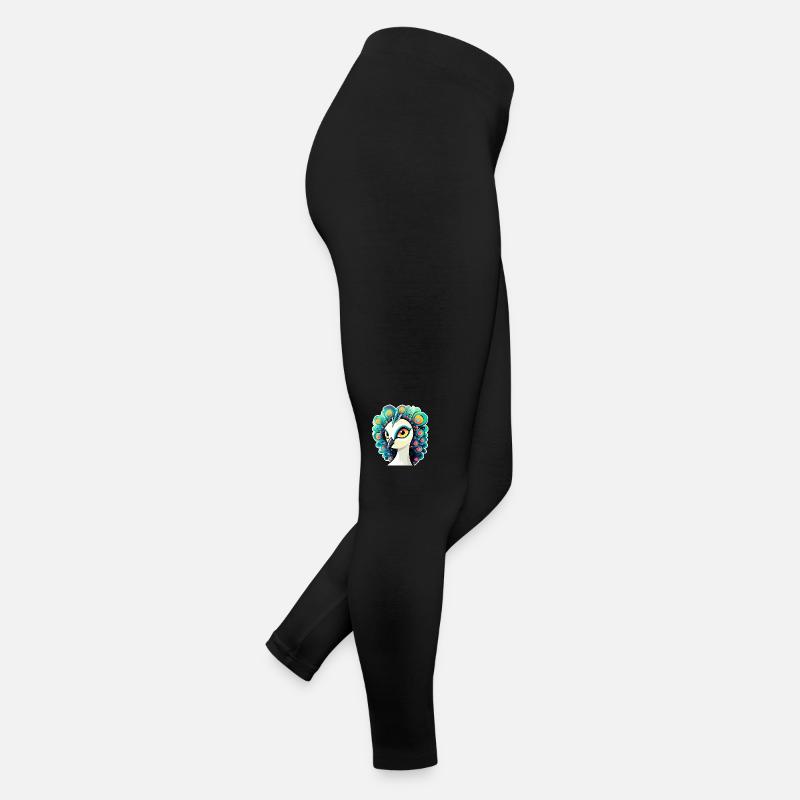 Dessin d’oiseau paon Legging en jersey Femme
