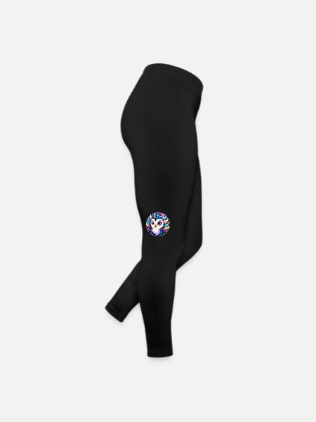 Peacock Bird Drawing - Women’s Jersey Leggings - black - Right