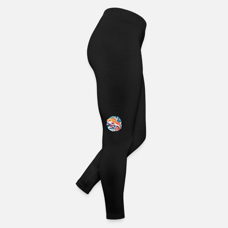 Dessin de carpe koï Legging en jersey Femme