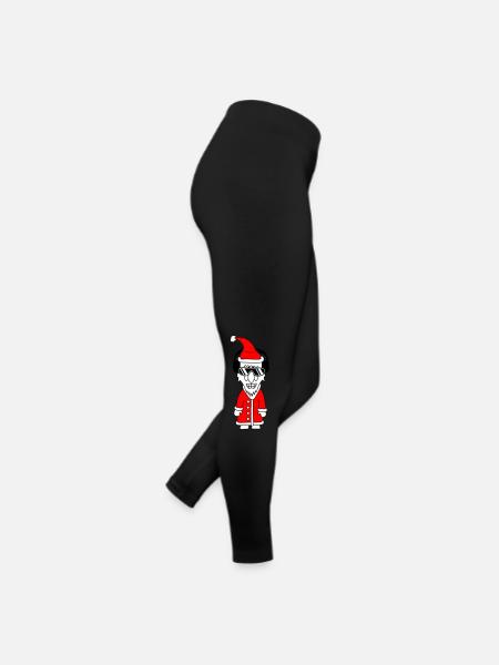 Fête Père Noël Cool Noël Hiver Musique - Legging en jersey Femme - noir - Droite