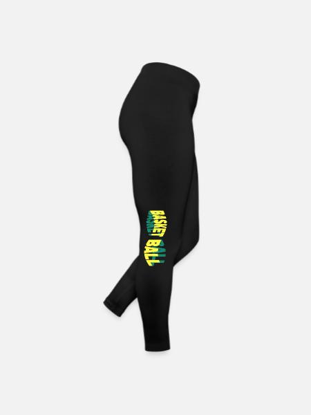 Basketball Sports Fan Police Coloré - Legging en jersey Femme - noir - Droite