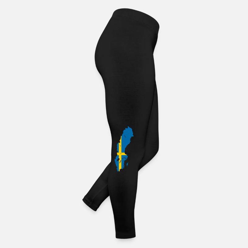 Sverige Oversigtskort Flag Skandinavien Flag Jersey leggings til damer