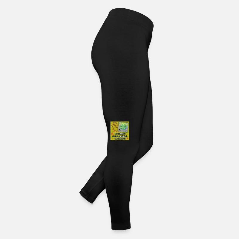 KRACKSATT - Frauen Jersey Leggings - Schwarz