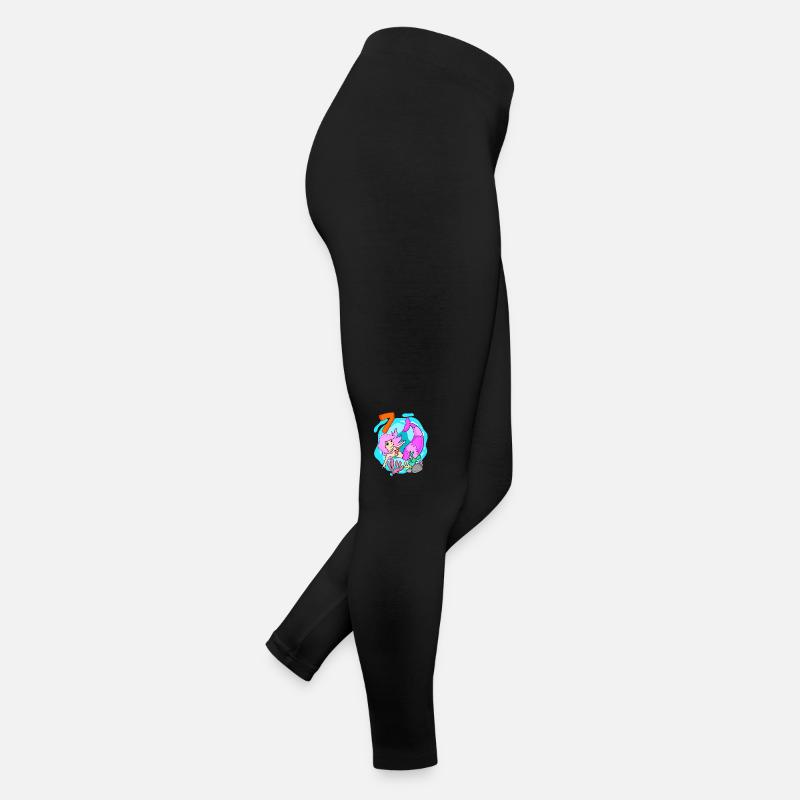 Mädchen 7 Jahre alt 7. Geburtstag Meerjungfrau Frauen Jersey Leggings