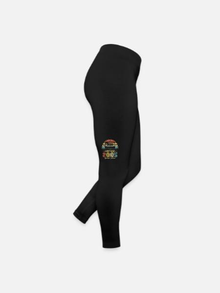 Vintage-Kassette 2005 - Frauen Jersey Leggings - Schwarz - Rechts