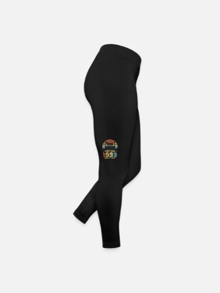 Vintage-Kassette 1999 - Frauen Jersey Leggings - Schwarz - Rechts
