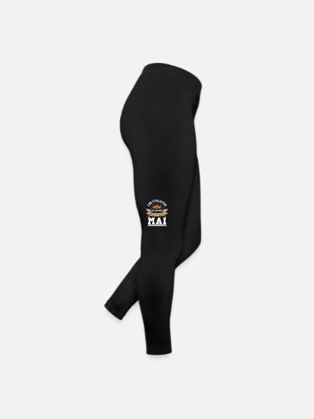 Les cyclistes de légende sont nés en mai - Legging en jersey Femme - noir - Droite