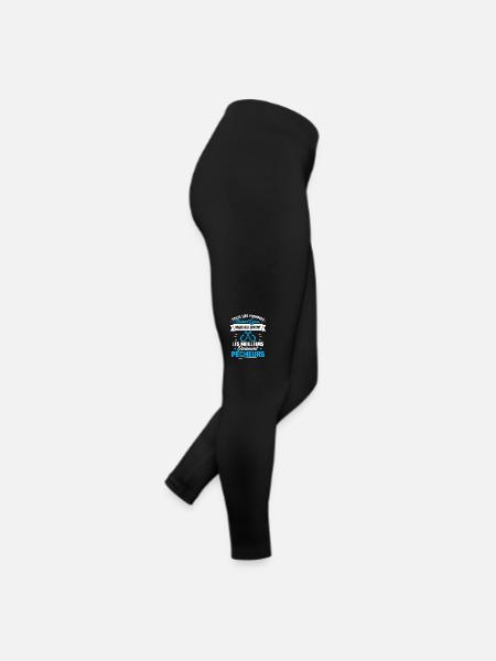Les meilleurs hommes deviennent Pêcheurs - Legging en jersey Femme - noir - Droite